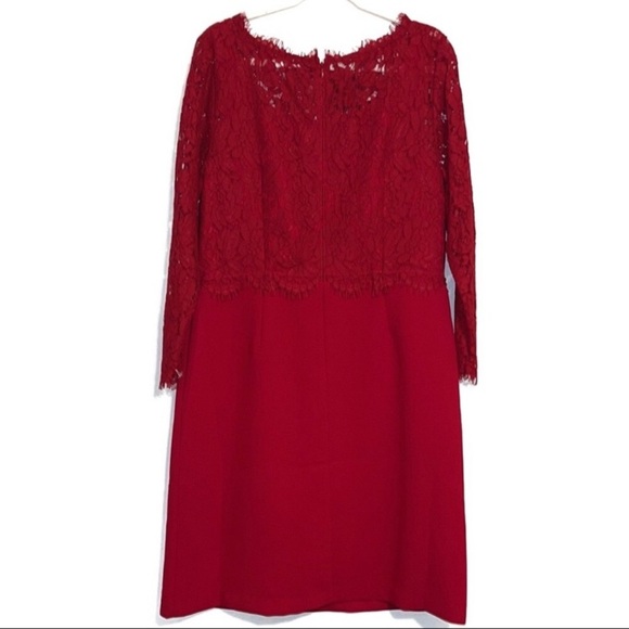 NWT RSVP by Talbots Lace Overlay Long Sleeve Dress - Picture 4 of 10